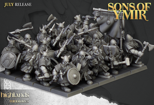 Dwarf Warriors with 1h weapons - Sons of Ymir