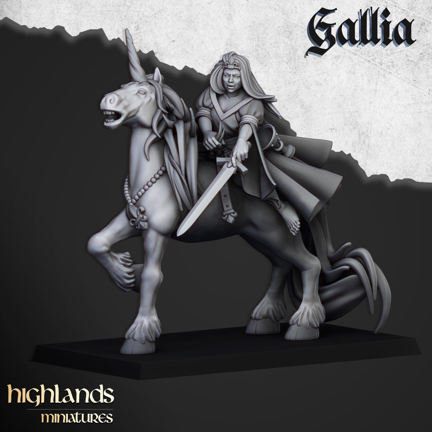 Lady of Gallia on Unicorn - Gallia