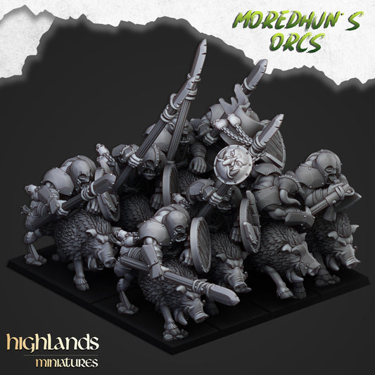 Mounted Orcs with Spears - Moredhun's Orcs