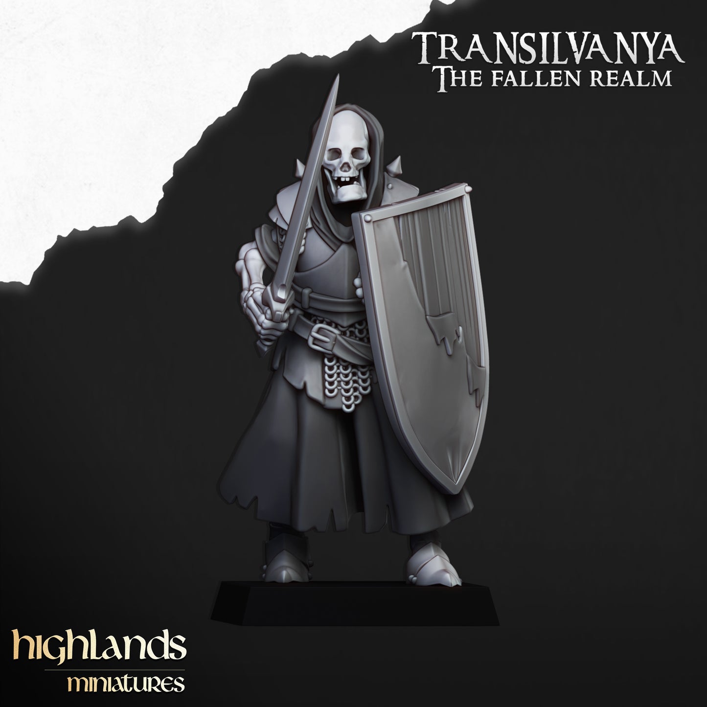 Skeletal Guard with hand weapons and shields - Transilvanya