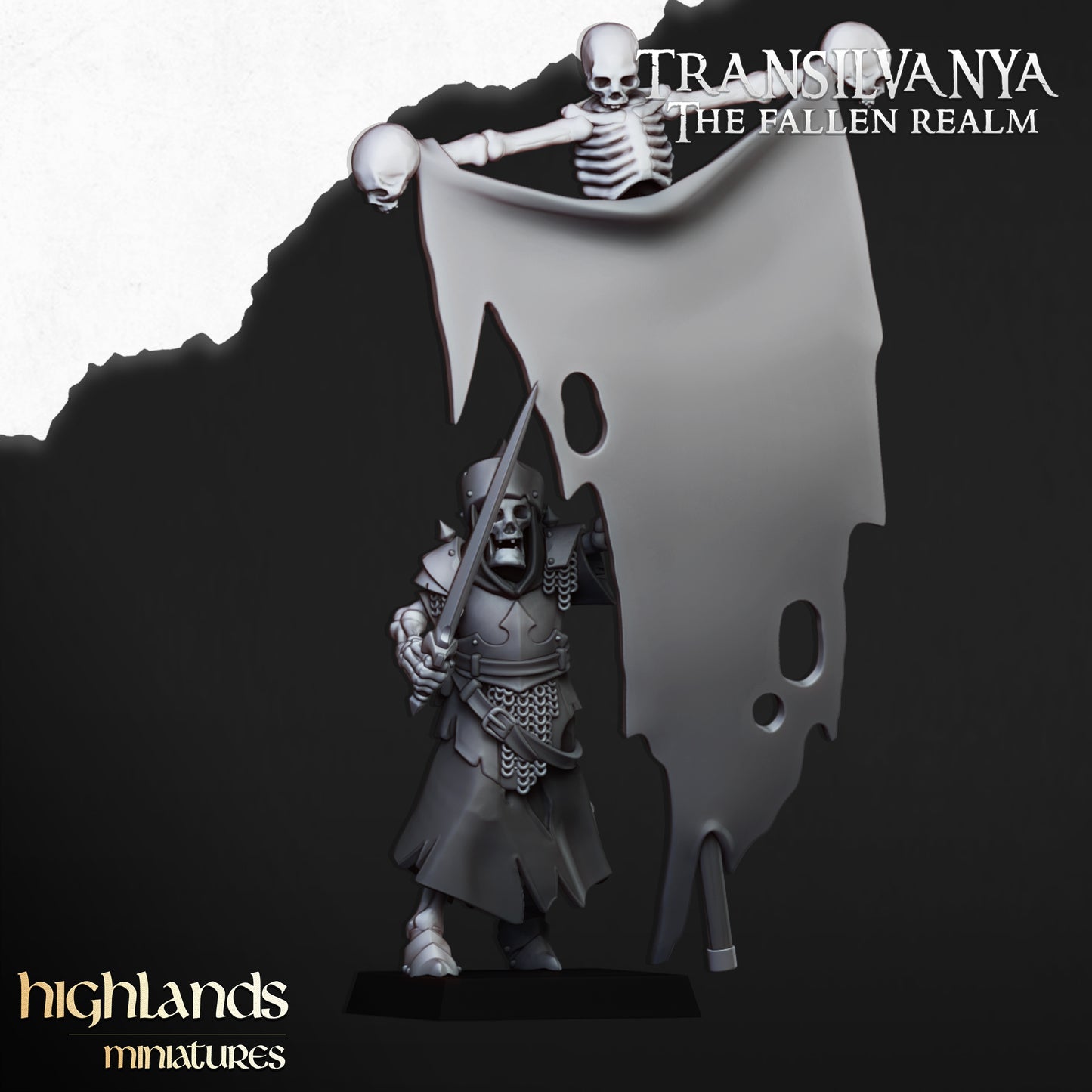 Skeletal Guard with hand weapons and shields - Transilvanya