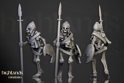 Skeleton Warriors with Spears and Shields - Transilvanya - The Fallen Realm