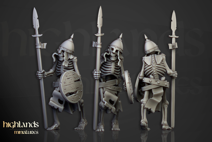 Skeleton Warriors with Spears and Shields - Transilvanya - The Fallen Realm