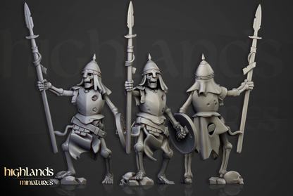 Skeleton Warriors with Spears and Shields - Transilvanya - The Fallen Realm