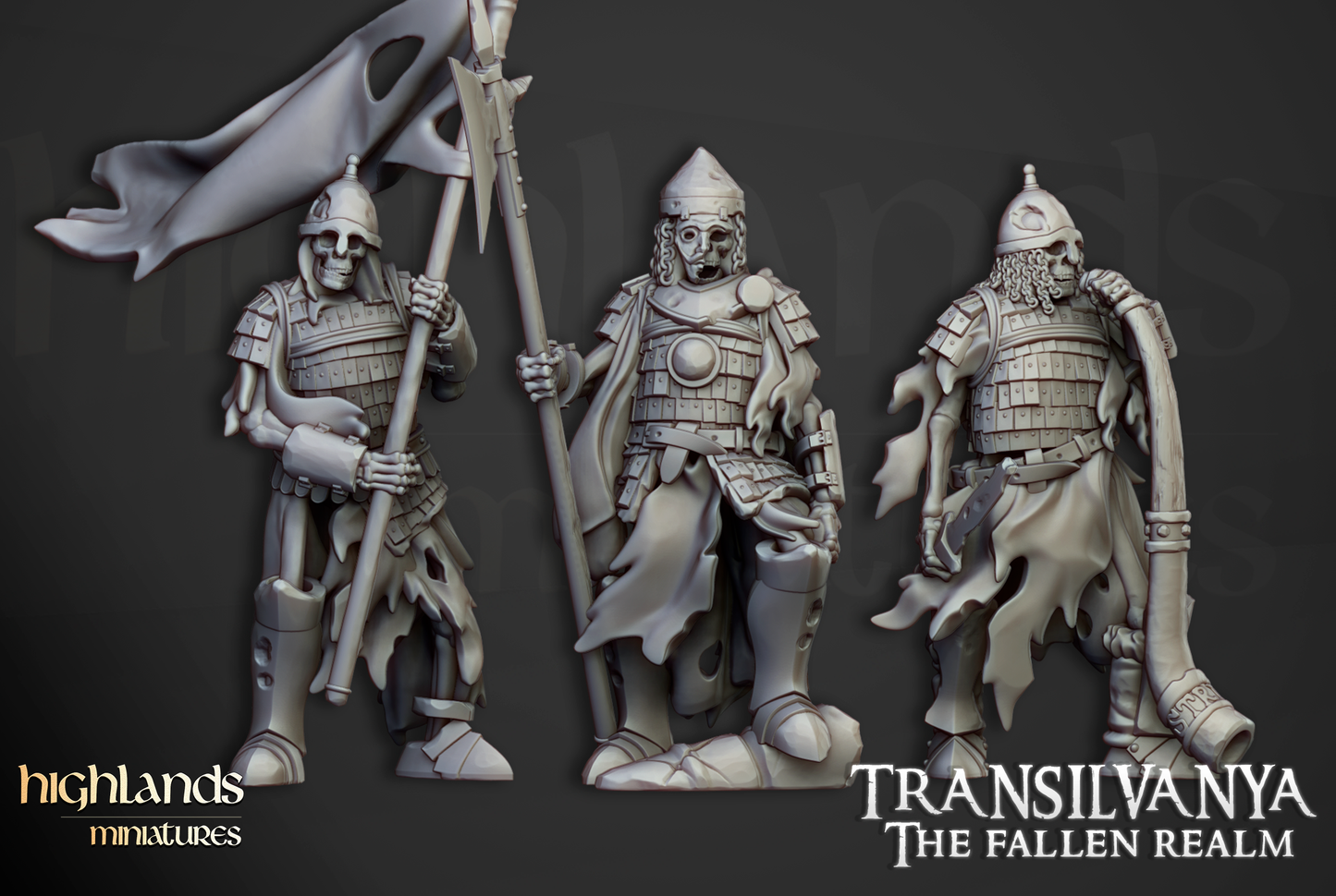 Skeleton Boyar Guards with Spears - Transilvanya - The Fallen Realm