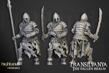 Skeleton Boyar Guards with Spears - Transilvanya - The Fallen Realm