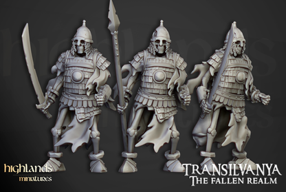 Skeleton Boyar Guards with Spears - Transilvanya - The Fallen Realm