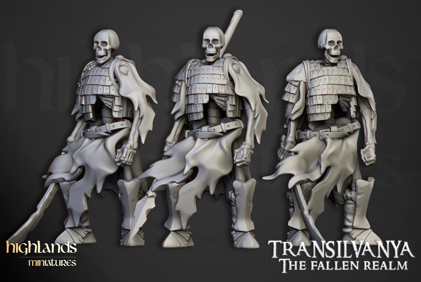 Skeleton Boyar Guards with Spears - Transilvanya - The Fallen Realm