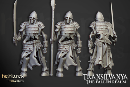 Skeleton Boyar Guards with Spears - Transilvanya - The Fallen Realm