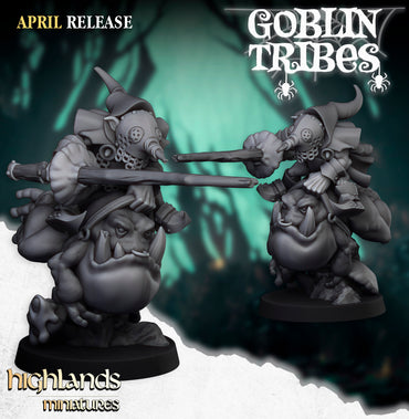 Swamp Goblin Frog Riders with Sticks - Goblin Tribes