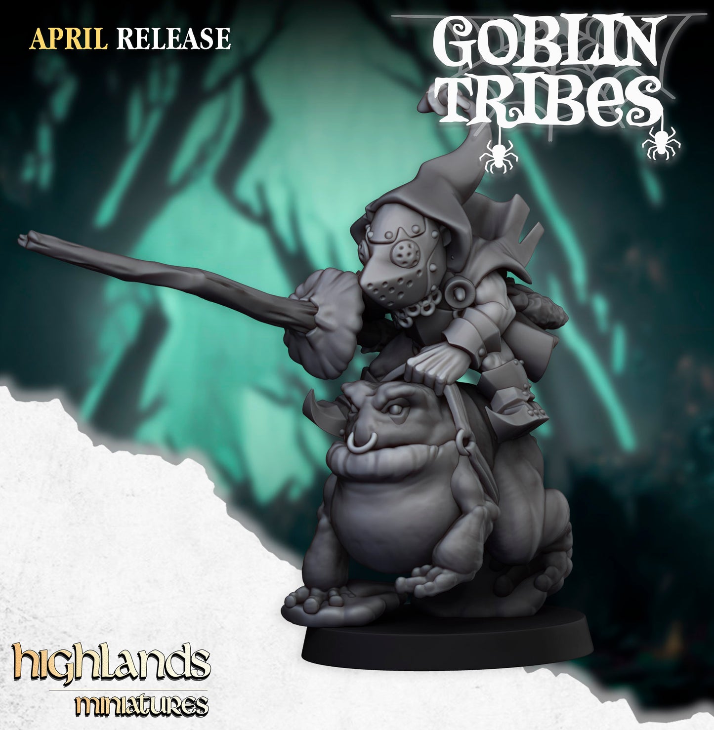 Swamp Goblin Frog Riders with Sticks - Goblin Tribes