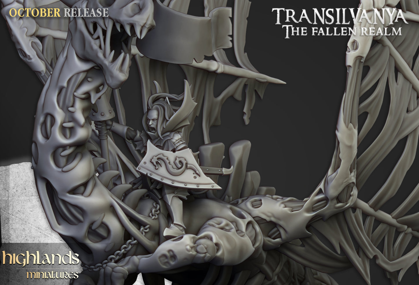 Vampire Lady on Zombie Dragon - Transilvanya - The Fallen Realm